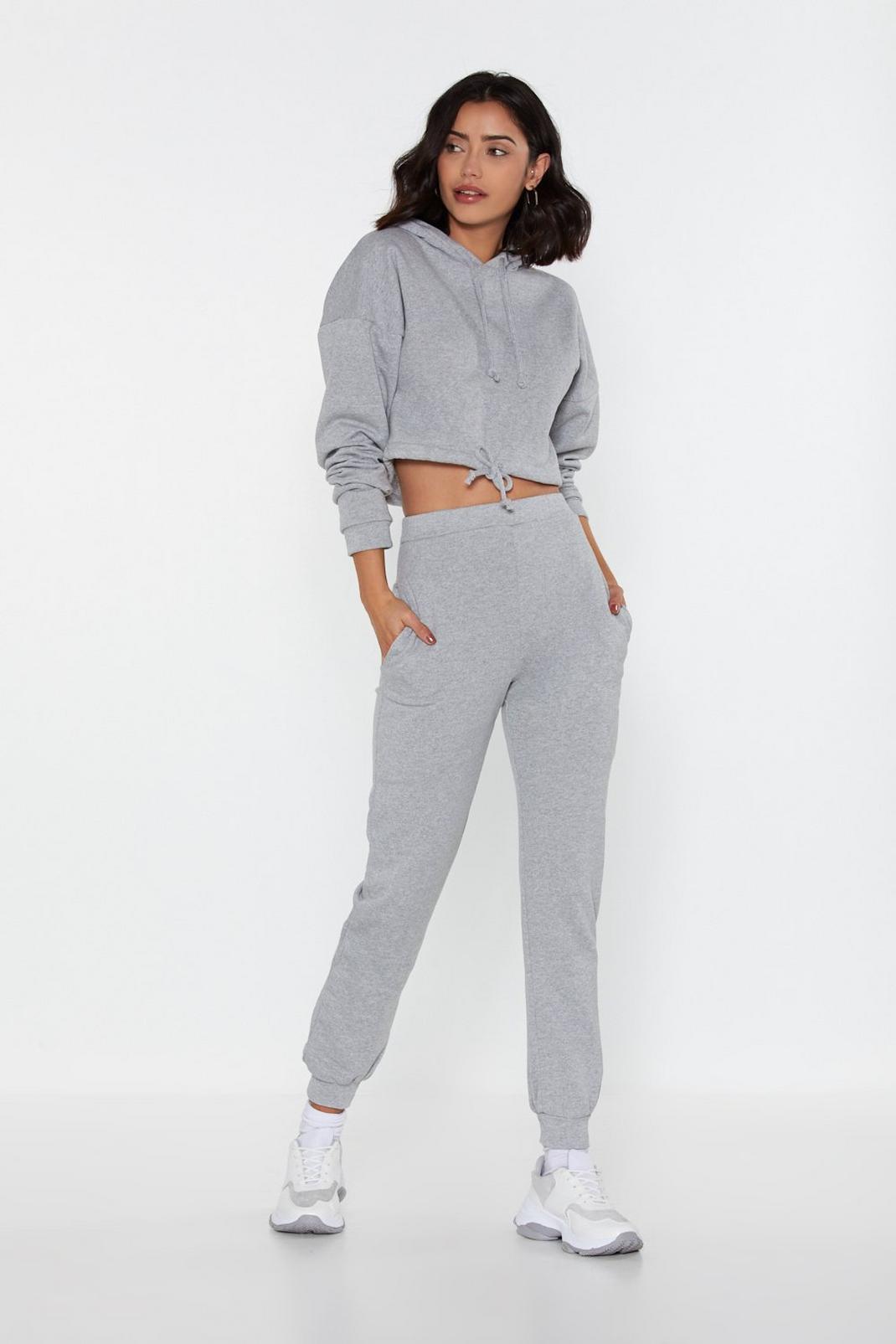 ruched hoodie jogger set